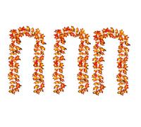 Wzxksoac Guirnalda de Otoño para el Hogar, Luces de Otoño de Calabaza 3D con Hojas y Pilas