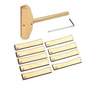 Wzxksoac Herramienta de Guitarra, Prensa de Trastes para Bajo, con Llave Hexagonal, Repuesto de Prensa de Diapasón, Herramienta de Luthier Dorada