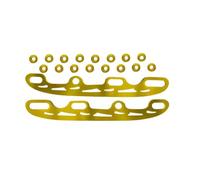 Wzxksoac Herramienta Deportiva para Pista Reforzada Duradera, Cuchilla para Patín sobre Hielo y Accesorios para Patines de Hockey sobre Hielo de Ocio, Pequeño Dorado