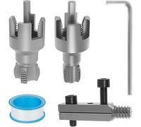 Wzxksoac Herramienta Integrada para Roscar Tubos Internos y Externos, Herramienta para Cortar Roscas de Tubos, para Taladro Eléctrico (1/2 y 3/4 Pulgada)