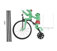 Wzxksoac Hilandero de Viento de Bicicleta Vintage, Arte de Hilandero de Pareja de Metal, Motocicleta de y RatóN, Veletas con Acero Inoxidable, Rana