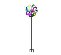 Wzxksoac Hilanderos de Viento para Patio y Jardín Escultura de Metal Hilanderos de Viento Cinéticos Coloridos Hilanderos de Viento de Metal Fáciles de Montar