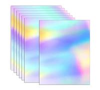 Wzxksoac Hojas de Papel de Espejo Brillante de Tarjeta HolográFica MetáLica, TamañO de Tablero de Poste Reflectante 8.5 X 11 Pulgadas, Paquete de 50