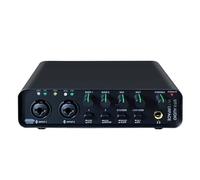 Wzxksoac Interfaz de Audio Profesional con Tarjeta de Sonido y Monitorización para Guitarra Eléctrica, Grabación en, Canto en Estudio y Micrófono.