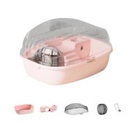 Wzxksoac Jaula para Hámster, Juguete para Patinar sobre Ruedas, Transparente, Adecuada para Ratones, Hámster, Conejillo de Indias, Pequeños Animales, Accesorios C