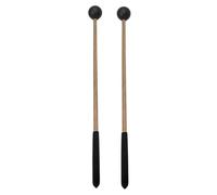 Wzxksoac Juego de 1 Par de Mazos de Glockenspiel, Mazos de Campana de Goma con Mangos de Madera Lisos para Instrumentos de Percusión