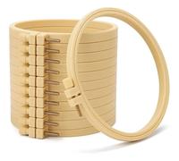 Wzxksoac Juego de 12 Aros de Bordado de 15 Cm, Aros Redondos de Punto de para Costura, Manualidades y Adornos, para Proyectos de Bricolaje.