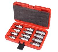 Wzxksoac Juego de 12 Dados de Hexagonales 367D de 1/2 Pulgada con Puntas H5-H22 y Manguito Metálico para Herramientas Manuales.