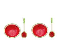 Wzxksoac Juego de 2 de Cereales, Cuchara Asesina de Cereales, Cucharas de CeráMica, Cucharas de Sopa de Ramen con Manejar, Cuchara para Servir con DiseñO de Frutas, A