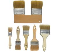 Wzxksoac Juego de 6 Pinceles para Pintura Al Óleo con Forma de U, de Doble Punta, para Pintar con Capa Transparente, Herramientas para Pared, Madera y Hogar.