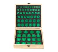 Wzxksoac Juego de 68 Matrices de Prensa de Reloj de Alta Resistencia, Redondas, Curvas y Profundas, Herramientas de Prensado de Cristal de Reloj para Relojeros