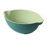 Wzxksoac Juego de Coladores de Cocina Colador de Pasta de PláStico Cuenco de Frutas Cuenco de Drenaje de Doble Capa Cesta de Lavado de Verduras, A