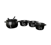 Wzxksoac Juego de Mini Calderos de, 4 Calderos PequeñOs, Mini Calderos de, Cubos de Dulces, Tazas Medidoras, DecoracióN de Halloween.