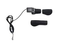 Wzxksoac Juego de Puños de Acelerador con Pantalla LCD 124DX para Bicicleta Eléctrica, Scooter y Medio Acelerador Giratorio con Panel LCD.