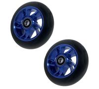 Wzxksoac Juego de Ruedas para Patinete Acrobático con Buje de Aluminio de 100 mm y Neumático de Poliuretano de Alta Elasticidad (2 Piezas) para un Rendimiento Mejorado.
