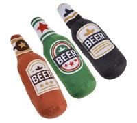 Wzxksoac Juguetes para Perros, Juguete con Forma de Botella de Cerveza Chirriante para Mascotas, Juguete para Masticar, Juguete para Limpiar los Dientes, Suministros para Mascotas