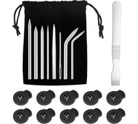 Wzxksoac Kit de 20 Agujas para Guantes de Béisbol, Kit de Agujas para Reparar Guantes, Herramienta de Alisado para Cambiar los Cordones de los Guantes de Béisbol de Sóftbol.