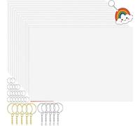 Wzxksoac Kit de 260 Láminas Termoencogibles, Láminas de Plástico Retráctil, 20 Papeles Retráctiles, 240 Llaveros, para Manualidades Creativas Infantiles.