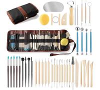 Wzxksoac Kit de 43 Herramientas de CeráMica para Esculpir Arcilla PoliméRica, Ideal para Manualidades, Modelado y Tallado de Arcilla.