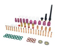 Wzxksoac Kit de Accesorios para Antorcha de Soldadura TIG de 71 Piezas. Kit de Consumibles para Antorcha de Soldadura TIG. Pinzas de Boquilla de Alúmina.