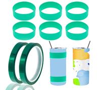 Wzxksoac Kit de Bandas de Silicona en para SublimacióN, para Vasos Rectos Ajustados de 20 30 Oz con Accesorios de Cinta de Vaso