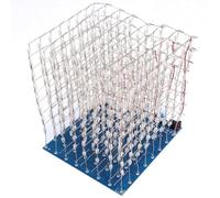 Wzxksoac Kit de Bricolaje para Soldar Cubos de Luz LED 3D de 8x8x8, 4,5-5,5 V, Cuadrado, para Soldar Cubos, Placa PCB LED