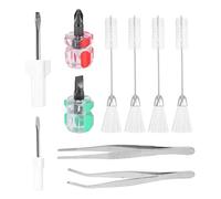 Wzxksoac Kit de Limpieza de máquina de Coser de 10 Piezas Destornillador Corto, Destornilladores de Cabeza Cruzada de Cabeza Herramienta de reparación de máquina de Coser