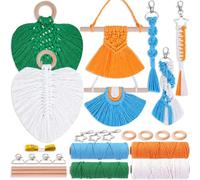 Wzxksoac Kit de Macramé para Principiantes, Ideal para Niños y Adultos, Manualidades para Niñas de 6 A 8 Años y de 8 A 12 Años, para Navidad - Cordón Colorido de 3 Mm