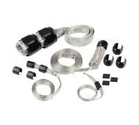 Wzxksoac Kit de Manguitos de Manguera Trenzada para Automóvil, Manguera de Calefacción para Radiador, Línea de Combustible de Vacío Universal, Piezas de Repuesto Negras