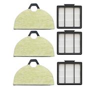 Wzxksoac Kit de Piezas de Repuesto de 6 Piezas Filtros Cepillos Laterales Almohadillas de Mopa de Limpieza para RV2001WD AV2001WD Accesorios para Robot Aspirador