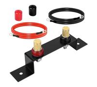 Wzxksoac Kit de Reubicación de Batería, Kit de Bornes de Arranque de Batería, Bornes de Carga de Batería Remotos de Alta Resistencia con Soporte de Cable.