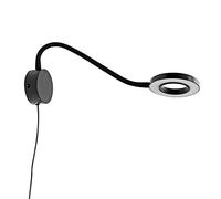 Wzxksoac LáMpara de Escritorio LED 5W Tri-Dimming USB Switch Cable LáMpara de Mesa Clip en Luz LáMpara de Lectura LáMpara de Pared Negro
