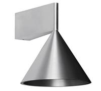 Wzxksoac Lámpara de Pared Pequeña Nórdica de Metal Cepillado, para Sala de Estar, Estudio y Comedor. Lámpara de Pared Decorativa en Forma de Cono, Color Plateado.