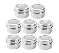 Wzxksoac Latas de MagnéTicas, 8 Unidades, Recipiente MagnéTico para de Acero Inoxidable, Tarros de MagnéTicos, FáCiles de Limpiar y Sin óXido