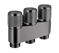 Wzxksoac Latón una Entrada Salida Control de Vías Lavadora Grifo Cromo/Gris Válvula Triangular de Vías G1/3Mini Negro Gris