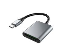 Wzxksoac Lector de Tarjetas 2 en 1 Tipo C para Portátil CR345, Accesorio para Lectura Simultánea de Tarjetas de Memoria SD4.0 TF de Teléfono Móvil.