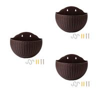 Wzxksoac Macetas de Pared de Café Macetas de Pared Macetas de Cerca Semicirculares con de Drenaje