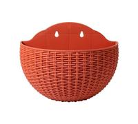 Wzxksoac Macetas para Colgar en la Pared, Macetas para Colgar en Barandillas para Balcones Cercados, Soportes para Plantas en Ventanas, Macetas de Plástico (Rojo)