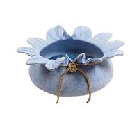 Wzxksoac Mascota Perro Suave CáLido Cama de Perrera Cueva Casa de Fieltro Cama para Mascotas Cama PortáTil en Forma Azul