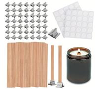 Wzxksoac Mechas de Madera para Velas, de Soja y de : Materiales para Velas Caseras para Principiantes y Profesionales.
