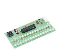 Wzxksoac Medidor VU LED con de Visualización Ajustable, Indicador de, Amplificador de Audio, Lámpara de Doble Canal de 16 Canales, Luz Verde, CC 8 V A 12 V.