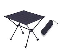 Wzxksoac Mesa Plegable para Exteriores, PortáTil, Escritorio de Camping para Playa Ultraligera, Aluminio, Senderismo, Escalada, Color Negro
