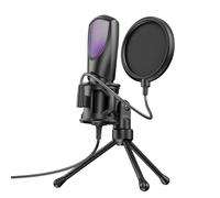 Wzxksoac Micrófono de Condensador USB de Escritorio, Micrófono RGB para Juegos, Transmisión en, Karaoke, Juegos y Videoconferencias.