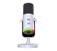 Wzxksoac Micrófono Dinámico USB RGB para Juegos, Micrófono de Condensador para Computadora, para Podcasts, Juegos, Transmisión en, Color