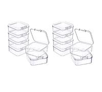 Wzxksoac Mini Caja de Almacenamiento Transparente de PláStico de 12 Piezas para Coleccionar ArtíCulos PequeñOs, Cuentas, Joyas, Tarjetas de Visita