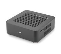 Wzxksoac Mini HTPC de Aluminio, Carcasa Mini ITX, para Juegos, PC de Escritorio con Fuente de Alimentación de 8, Color Negro.