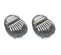 Wzxksoac Mini Kalimba de 8 Teclas, Instrumento de Piano de Dedo Kalimba de Cristal Transparente Arcoíris, Gotas de Agua