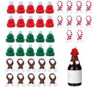 Wzxksoac Mini Sombrero para Manualidades Tejidos Mini Sombreros de Muñeca para Adornos Navideños Adornos para Árbol de Navidad