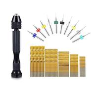 Wzxksoac Mini Tornillo de Banco con Broca Giratoria para Taladro Manual, Juego de PCB, Herramienta Rotativa para Manualidades, Tallado, Resina, Arcilla Polimérica, Fabricación de Joyas.