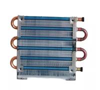 Wzxksoac Minicondensador de Aire, Tubo de Cobre, Radiador con Aletas, Evaporador, Refrigeración por Agua, Accesorios de Radiador (1 X 6 X 120 mm)